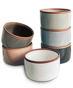 Ceramic Ramekins - 8oz, Set of 6 - Small Oven Safe Baking Dishes/Cups - For Personal Pudding, Creme Brulee, Souffle, Serving Dip, Custard, Ice Cream - Single Mini Bowls - Assorted Neutrals