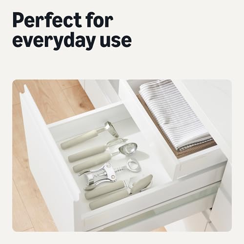 Manual Can Opener with Stainless Steel Construction, Soft Grip Handle, Linen Gray - view 5