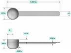 2 Teaspoon (2/3 Tablespoon | 10 mL) Long Handle Rounded Scoop for Measuring Coffee, Pet Food, Grains, Protein, Spices and Other Dry Goods (Pack of 1)