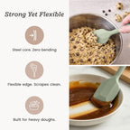 Starpack 'Scrape and Stir' Silicone Rubber Spatula Set (4-Piece) - LFGB Non Toxic, 600°F Heat Resistant, BPA-Free, One-Piece Kitchen Baking Spatulas - Dishwasher Safe for Nonstick Cookware Sage Green - view 5