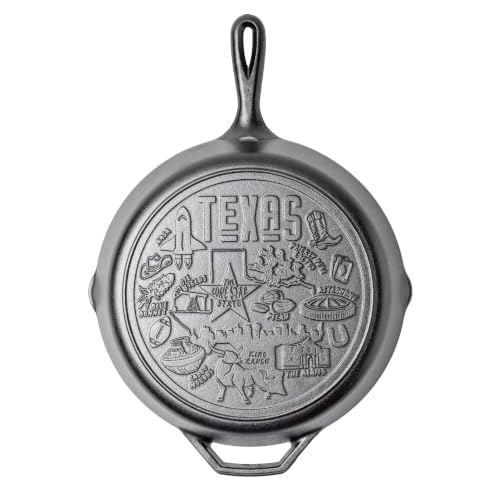 Pre-Seasoned Cast Iron Skillet, 12 Inches, Texas