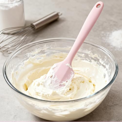 Silicone Spatula Set - Rubber Spatula - 600°F Heat Resistant Baking Spoon & Spatulas (Pink) - view 6