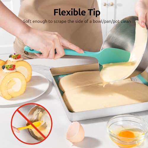 Silicone Spatula Set 600°F High Heat Resistant, 4-Pcs, Multicolor - view 4