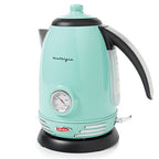 RWK150AQ Retro Stainless Steel Electric Water Kettle, Holds 1.7 Liters, Boil-Dry Protection, 360-Degree Rotating Base, Water Level Indicator Window, Perfect For Tea, Hot Chocolate, Coffee