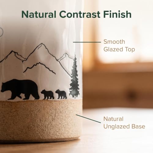 Ceramic Utensil Holder Nature Bear Design for Countertop utensil Crock - view 4
