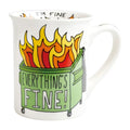 Our Name is Mud Dumpster Fire Burn Bright Coffee Mug, 16 Ounce, Multicolor