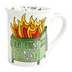 Our Name is Mud Dumpster Fire Burn Bright Coffee Mug, 16 Ounce, Multicolor