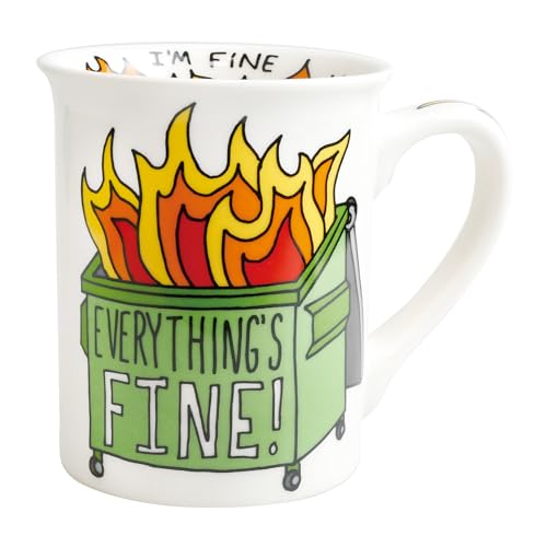 Our Name is Mud Dumpster Fire Burn Bright Coffee Mug, 16 Ounce, Multicolor