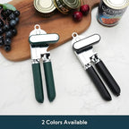 Manual Can Opener, Super Sharp Sandvik 12C27 Blade, Handheld Can Opener with Magnet, Smooth Edge Cut, Soft Grip, Oversized Knob for Seniors & Arthritis, Easy to Use, Black - view 6