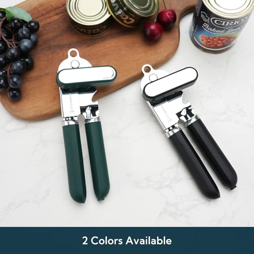 Manual Can Opener, Super Sharp Sandvik 12C27 Blade, Handheld Can Opener with Magnet, Smooth Edge Cut, Soft Grip, Oversized Knob for Seniors & Arthritis, Easy to Use, Black - view 6