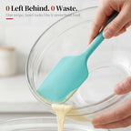 600ºF Heat Resistant Silicone Spatula Spoonula Set of 2, Aqua Sky - view 3