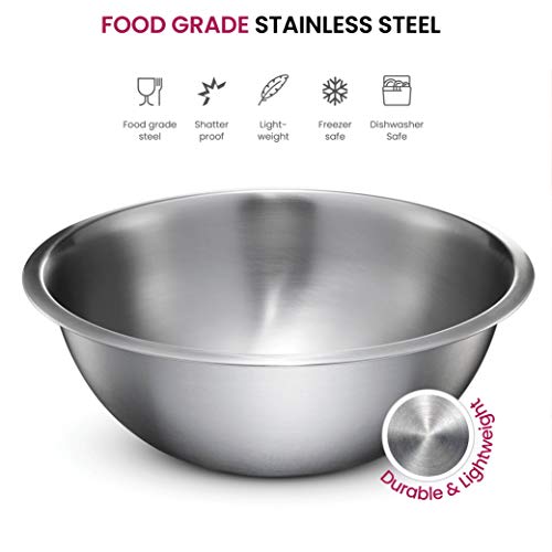 Stainless Steel Mixing Bowls Set, 6-Piece Metal Bowls - view 3