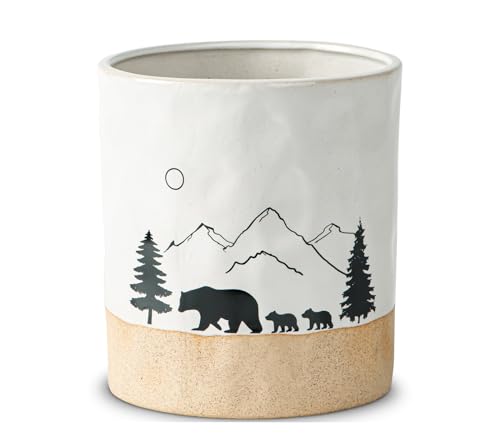 Ceramic Utensil Holder Nature Bear Design for Countertop utensil Crock