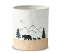 Ceramic Utensil Holder Nature Bear Design for Countertop utensil Crock