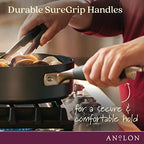 Advanced Home Hard-Anodized Nonstick Stockpot with Lid, 10 Qt - view 6