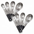 Good Grips 4 Piece Stainless Steel Measuring Spoons with Magnetic Snaps, (Pack of 2)