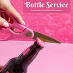 All Purpose Kitchen Shears, Premium Stainless Steel Blades with Ergonomic Soft Grip Handles, 2-Piece Set, Pink - view 2