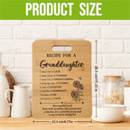 Gifts for Granddaughter Birthday Gift Ideas, Recipe Cutting Board for Granddaughter, Best Gifts for Christmas, Birthday Day Gift Bamboo Cutting Board Kitchen Decor - view 7