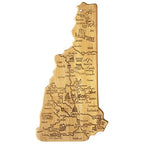 Destination New Hampshire State Shaped Cutting Board