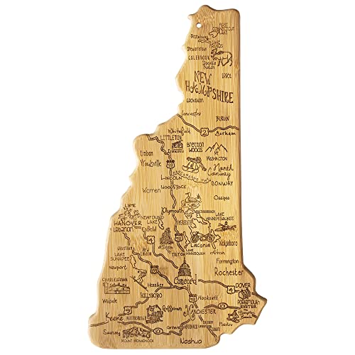 Destination New Hampshire State Shaped Cutting Board