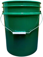 House Naturals 5 Gallon Premium HPDE Plastic Bucket - Made in USA Food Grade Storage Container, BPA Free All Purpose Pail (4, Dark Green)