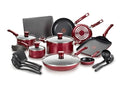 Essence, 20 Piece Non-Stick pots and pans Cookware Set, Red