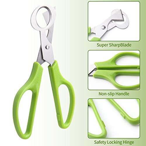 3Pcs Quail Egg Cutter Scissors Kitchen Egg Shears Tool (Green) - view 4