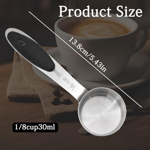 1/8 Cup Measuring Cup, 2 Pcs, Stainless Steel - view 3