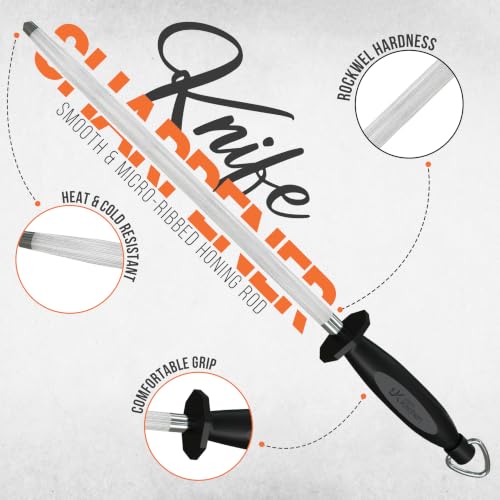 Knife Sharpener Rod 12 Inch Honing Rod for Sharpening - view 3