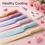 Knife Set, 13 PCS Colorful Kitchen Knives Set with 6 Blade Guards - view 2