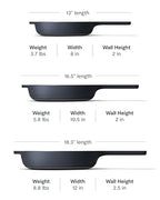 Cast Iron Skillet 3-pc Pan Set - view 3