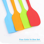 Silicone Spatula 4-piece Set,Heat-Resistant Spatulas,Non-stick Rubber Spatulas with Stainless Steel Core - view 2