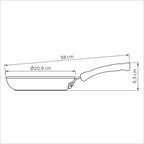 Non-Stick Frying Pan with Silicone Handle for Induction, Electric, Gas and Ceramic Glass Hobs, ‎Cookware, Kitchen, 20 cm, 1.0 Litre, 20888020, Dark Grey - view 4