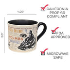 Sherlock Holmes Coffee Mug - Features Holmes Quotes, Rules of Deduction, Intriguing Images, and Sidney Paget's Portrait, Comes in a Fun Box - view 2