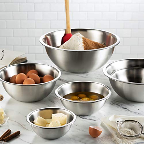 Stainless Steel Mixing Bowls Set, 6-Piece Metal Bowls - view 5
