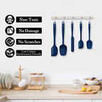 Silicone Rubber BPA-Free Spatula Set, Set of 5, Classic Blue - view 5