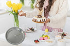 Easy Release Pans Round with Lever, 9.7" Quick Release Easy-Out Cake Pan Set, Baking Tools PansRound, House Non-Stick-Round Baking Mold for Baking All Kinds (1pcs)