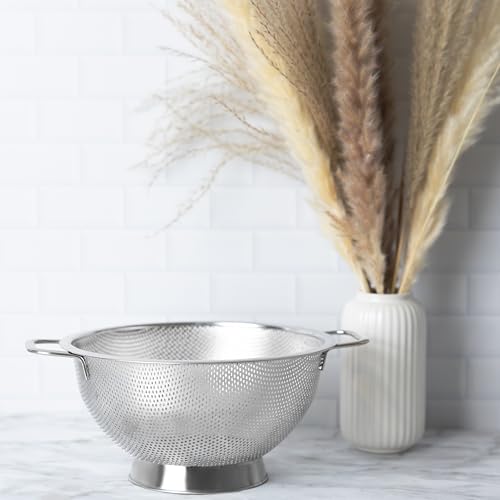 Stainless Steel Colander, Small 1 Quart Pasta Strainer With Handles - view 2