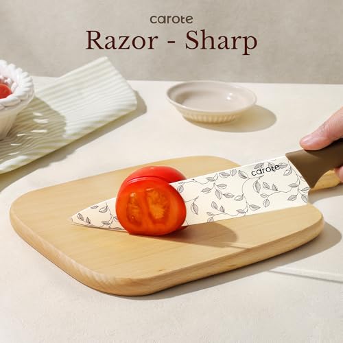 Kitchen Knife Set, 6 Floral Knives with 6 Blade Guards, 12-Piece - view 3