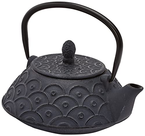 Cast Iron Malaysia Teapot, 0.8 litres, Enamel Interior, Induction Safe