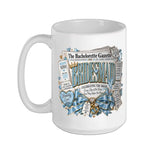 Bachelorette Squad Wedding Newspaper Front Page Girls' Trip Ceramic Mug, White, 15oz