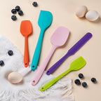 Silicone Spatula Set,5 Piece Food Grade Rubber Spatulas,Multicolor - view 6