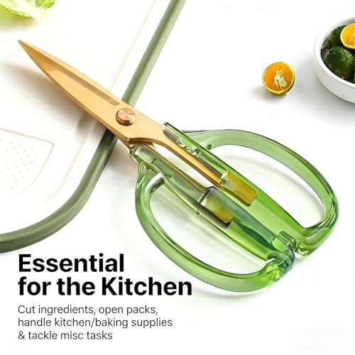 Kitchen Shears Scissors&Sharp Scissors, 7.7inch Cooking Scissor-Meat and Poultry Shears, Dishwasher Safe, Acrylic Handel Scissors All Purpose Stainless Steel Utility Scissor - view 4