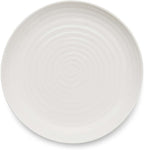 Portmeirion Sophie Conran White Coupe Dinner Plate Set of 4-10.5 Inch Porcelain Plates, Durable Dinnerware, Microwave Dishwasher Freezer & Oven Safe Tableware for Kitchen & Casual Dining