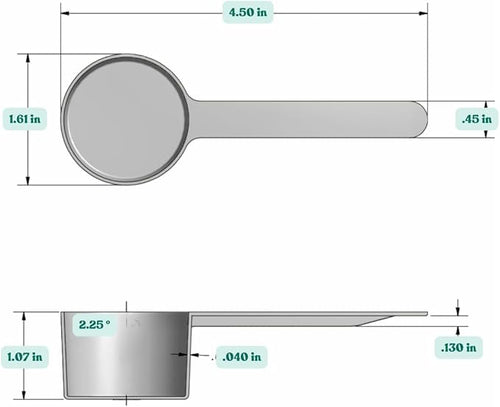 2 Tablespoon (1/8 Cup | 1 Oz. | 6 Teaspoon | 29.6 mL) Long Handle Scoop for Measuring Coffee, Pet Food, Grains, Protein, Spices and Other Dry Goods (Pack of 100)