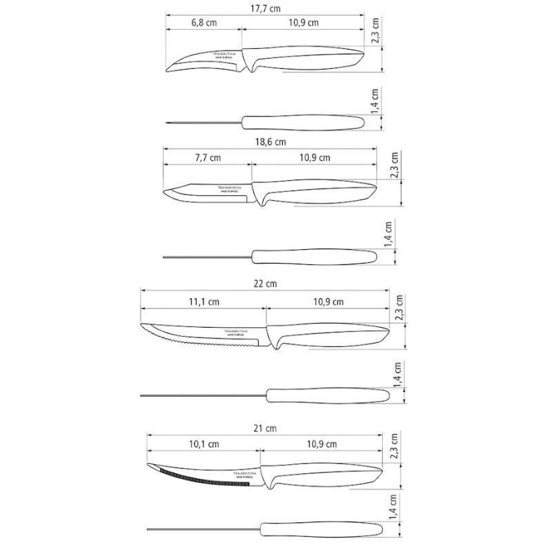 Kitchen Knives Set, Stainless steel - view 3