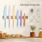 Knife Set, 13 PCS Colorful Kitchen Knives Set with 6 Blade Guards - view 6