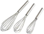Stainless Steel Whisks with 3 Packs 8"+10"+12" Kitchen Whisk Set Kitchen Whip Kitchen Utensils Wire Whisk Balloon Whisk Set for Blending Whisking Beating and Stirring