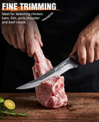 3PCS Hand Forged Butcher Knife Set - Gold-Stamped Gift Box - view 4