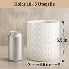 Ceramic Utensil Holder for Kitchen Counter w/ Anti-Slip Base 5.5"W x 6.5"H - view 6